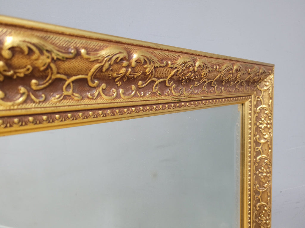 Large Gilt Style Bevel Edge Mirror Ornate Gold Framed Mantle Wall Mirror