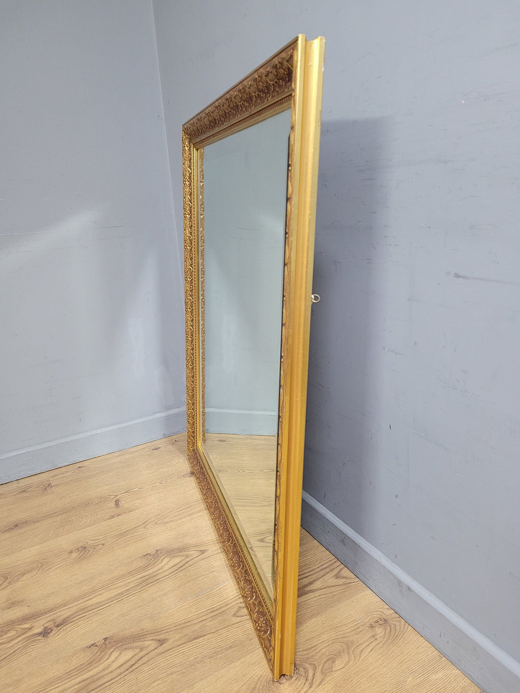 Large Gilt Style Bevel Edge Mirror Ornate Gold Framed Mantle Wall Mirror