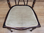Antique Arts And Craft Mahogany Petite Hall Bedroom Chair Cross Stick Back