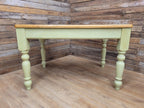 Vintage Up-Cycled Hand Painted Chalk Paint Waxed Pine Farmhouse Table End Drawer
