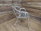 Set of 5 Aluminium Bistro Chairs Lightweight Stackable Cafe Garden Chairs