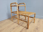 Mid Century Vintage Retro Bamboo Telephone Table