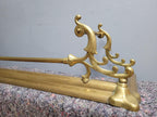 Antique Victorian Country House Art Nouveau Style Brass Fire Fender
