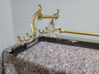 Antique Victorian Country House Art Nouveau Style Brass Fire Fender