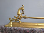 Antique Victorian Country House Art Nouveau Style Brass Fire Fender