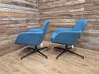 Pledge Toro Low Back Swivel Armchairs - Camira Blazer Abertay Blue - 8 Available