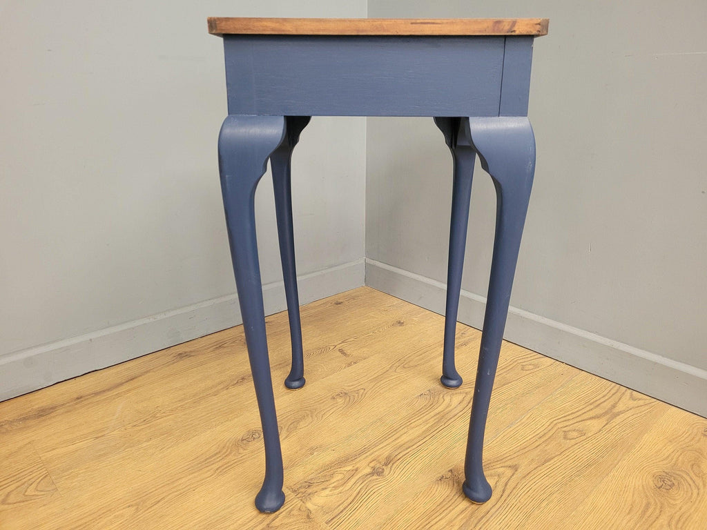 Midnight Blue Fusion Painted Lamp Table With Drawer