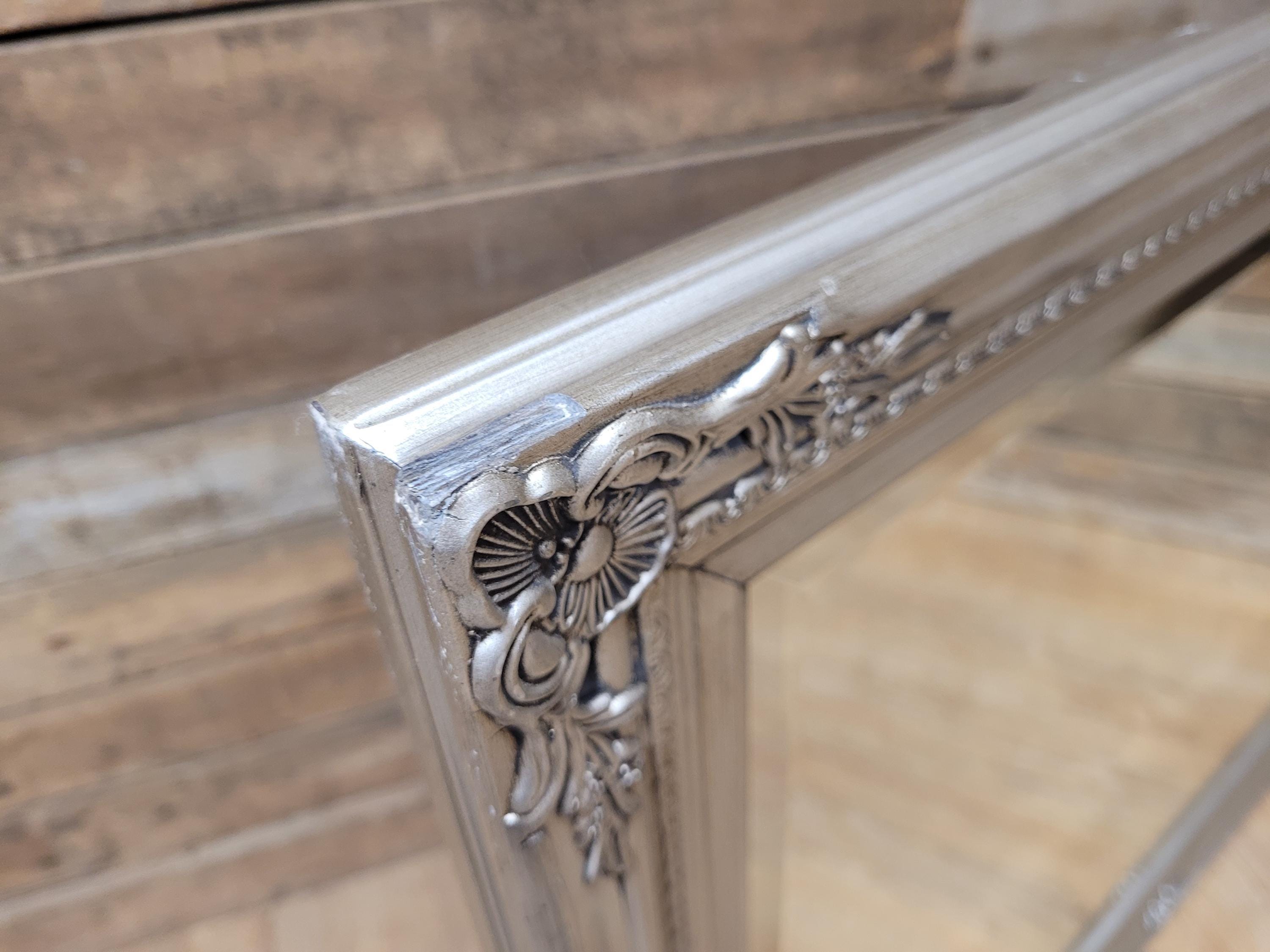 Vintage Silver Gilt Rococo Baroque French Style Mirror By Dunelm