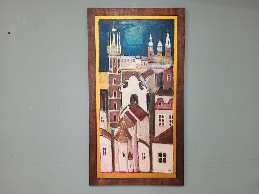 Original Polish Abstract St Marys Basilica Church in Krakow #5