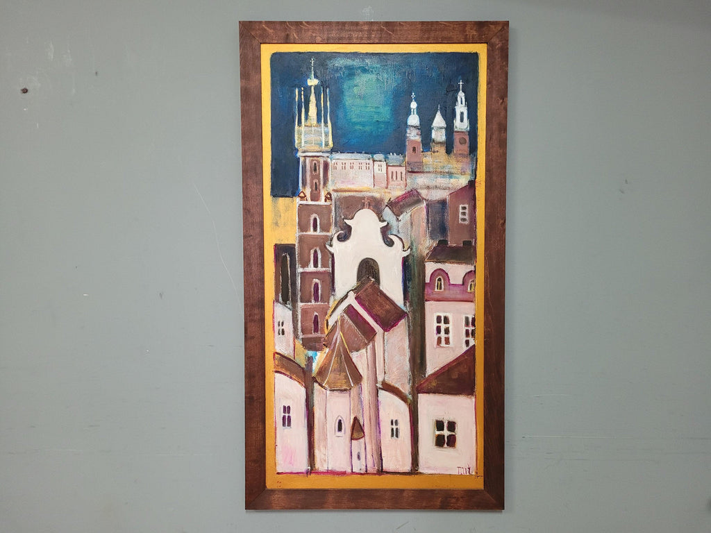 Original Polish Abstract St Marys Basilica Church in Krakow #5