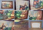 Large Original Colombian Oil Still Life "The Kitchen Table" Great Size #2