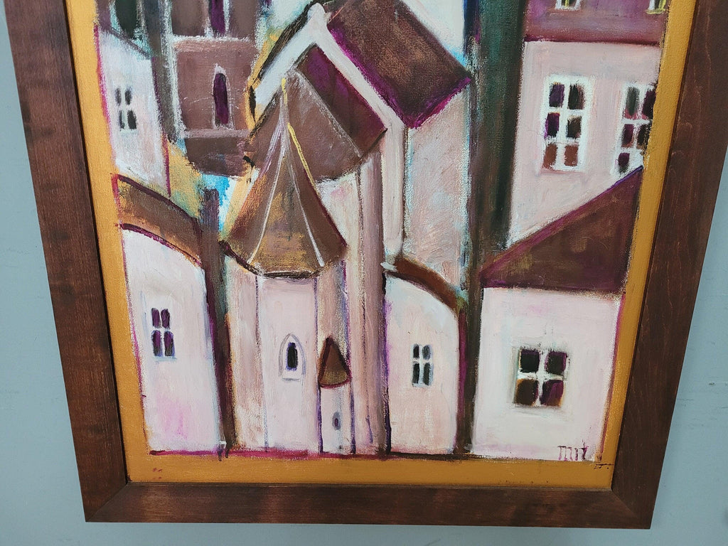 Original Polish Abstract St Marys Basilica Church in Krakow #5