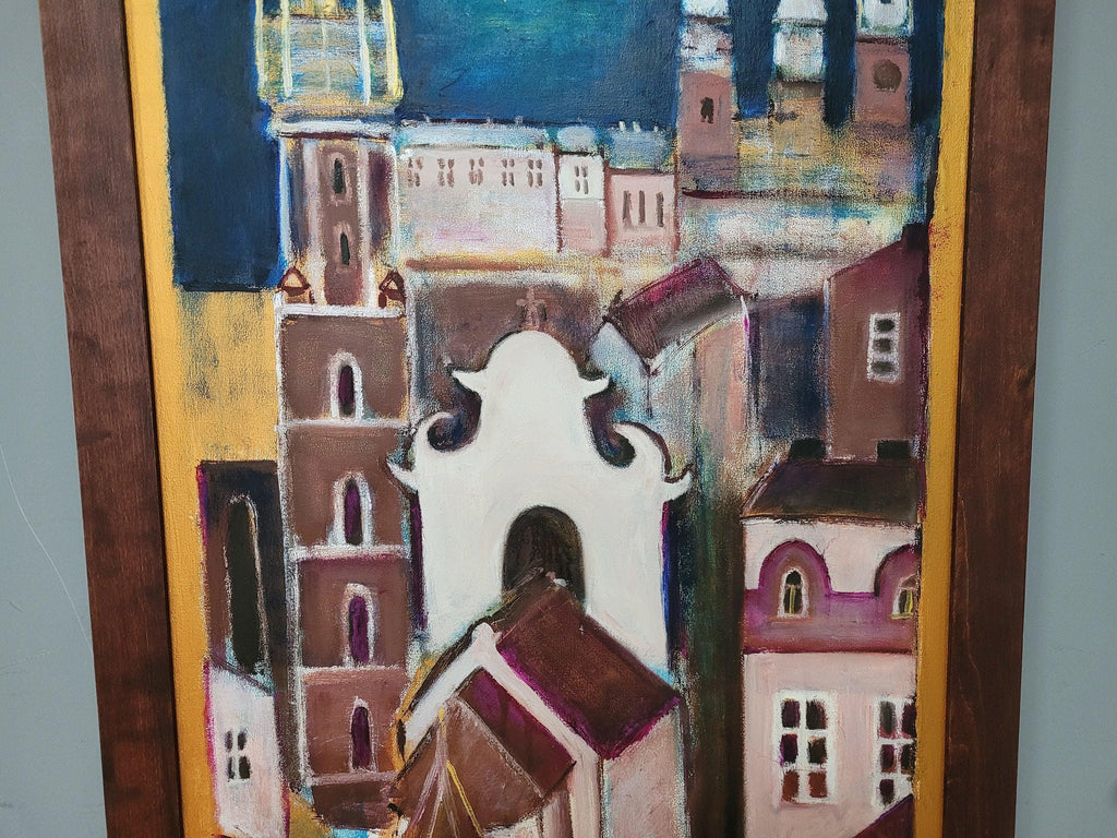 Original Polish Abstract St Marys Basilica Church in Krakow #5