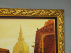 Very Large Ornate Gold Framed Original Painting The Cathedral of Cartagena #9