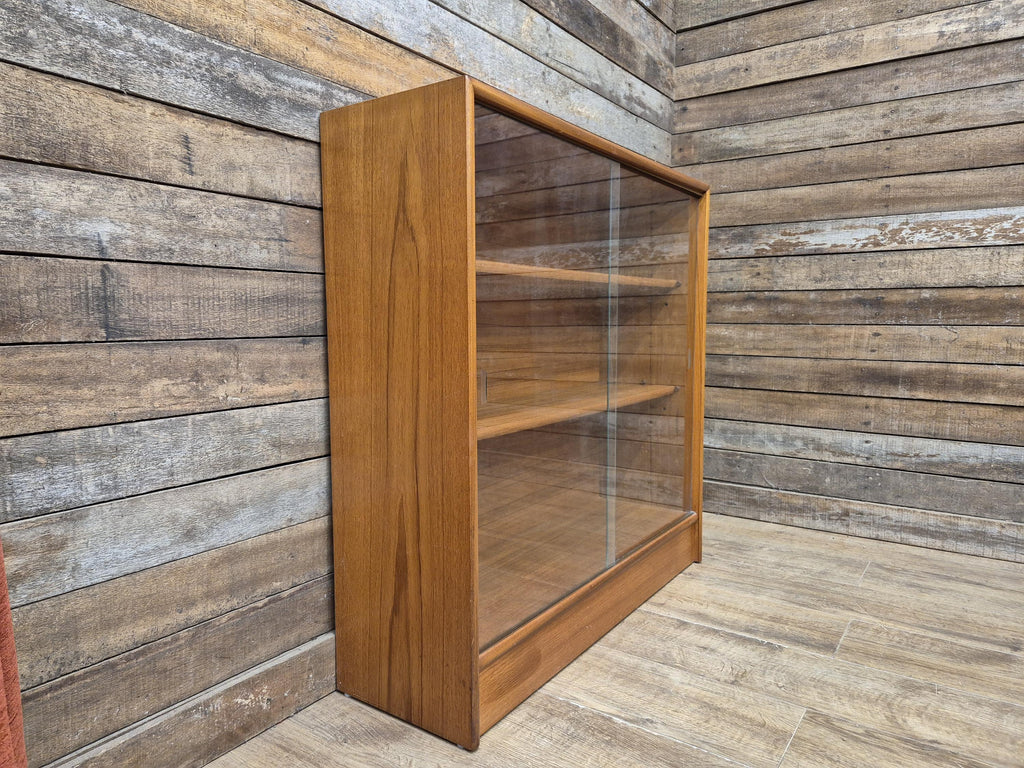 Vintage Mid-Century Teak Glazed Bookcase by Turnidge of London