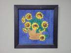 Original Framed Picture Of Sunflowers Signed Frieda #3