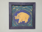 Original Framed Picture Of Rhino Signed Frieda #4