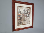 Original Signed Framed Watercolour Silver Taxco Cathedral Mexico #7