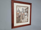 Original Signed Framed Watercolour Silver Taxco Cathedral Mexico #7