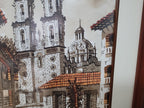 Framed Watercolour Silver Taxco Cathedral Mexico Original Signed #8