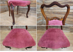 Pair Of Antique Victorian Mahogany Carved Balloon Back Salon Chairs Bedroom Hall