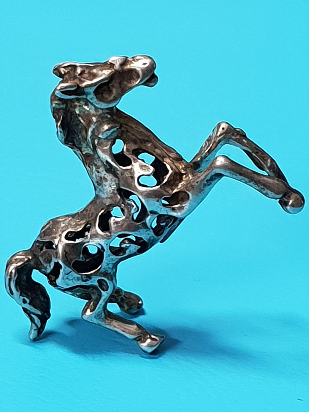 Silver Prancing Horse (Hallmarked 800) Figurine