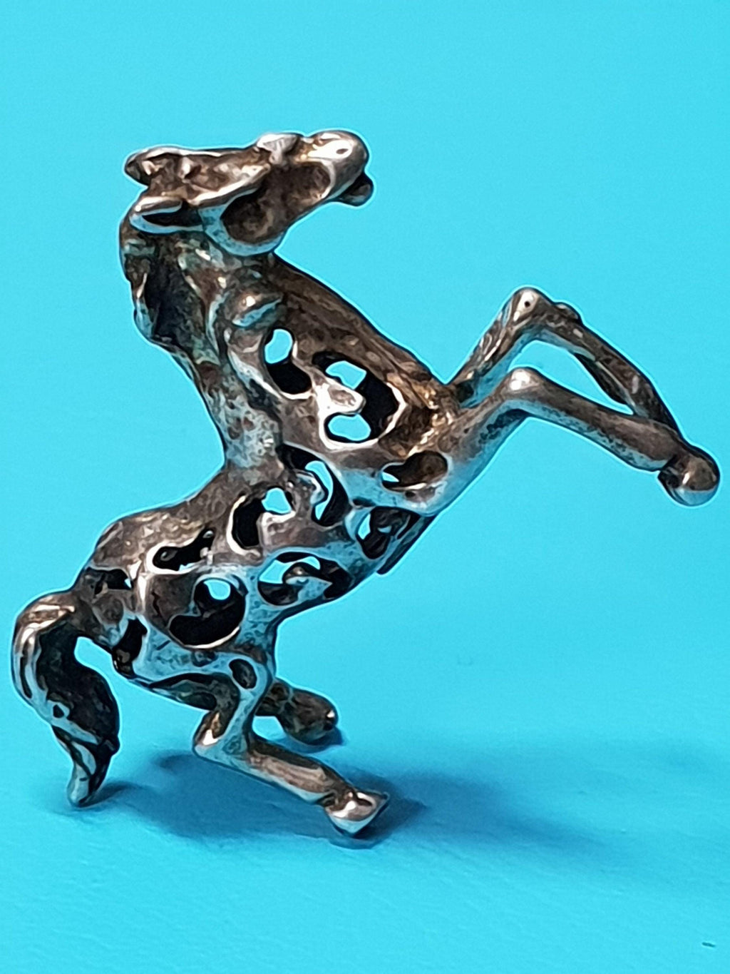 Silver Prancing Horse (Hallmarked 800) Figurine