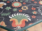 Green And Gold Painted Tri Leg Wine Occasional Table