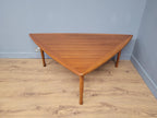 Rare Mid Century Large Danish Triangular Teak Coffee Table