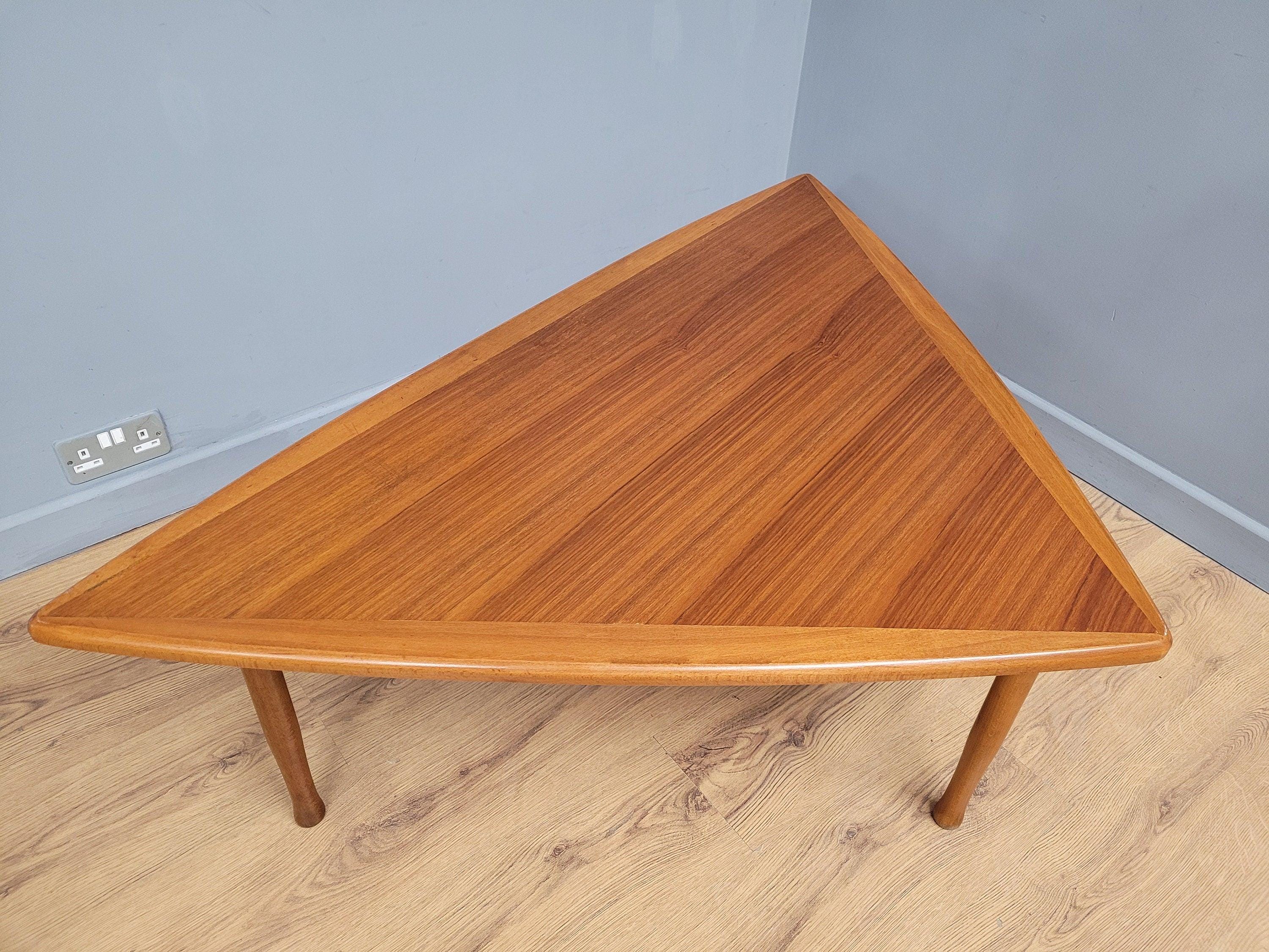 Rare Mid Century Large Danish Triangular Teak Coffee Table