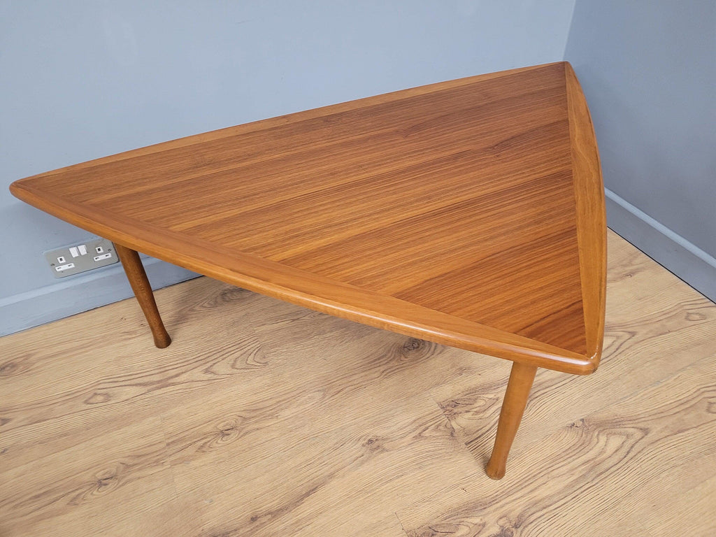Rare Mid Century Large Danish Triangular Teak Coffee Table