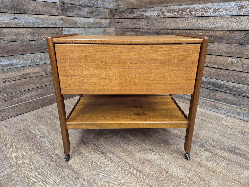 Mid Century G Plan Danish Influenced Drop Leaf Teak Drinks Tea Cocktail Trolley