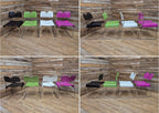 Four Rodney Kinsman Omstak Chairs by Mauro Minini Italy – Rare Multi-Colour Set