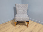 Mid Century Vintage Refurbished And Upholstered Nursing Chair Fireside Chair