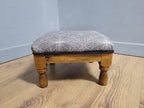 Mid Century Vintage Refurbished And Upholstered Footstool