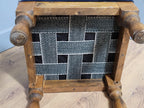 Mid Century Vintage Refurbished And Upholstered Footstool