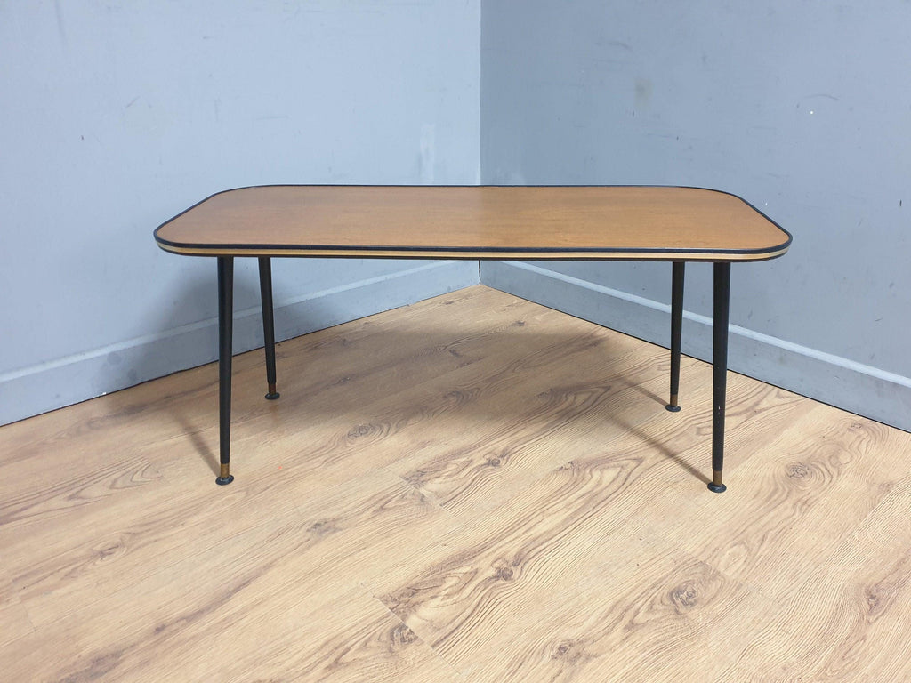 Mid Century Rectangle Shape Pin Leg Coffee Table Retro Chic