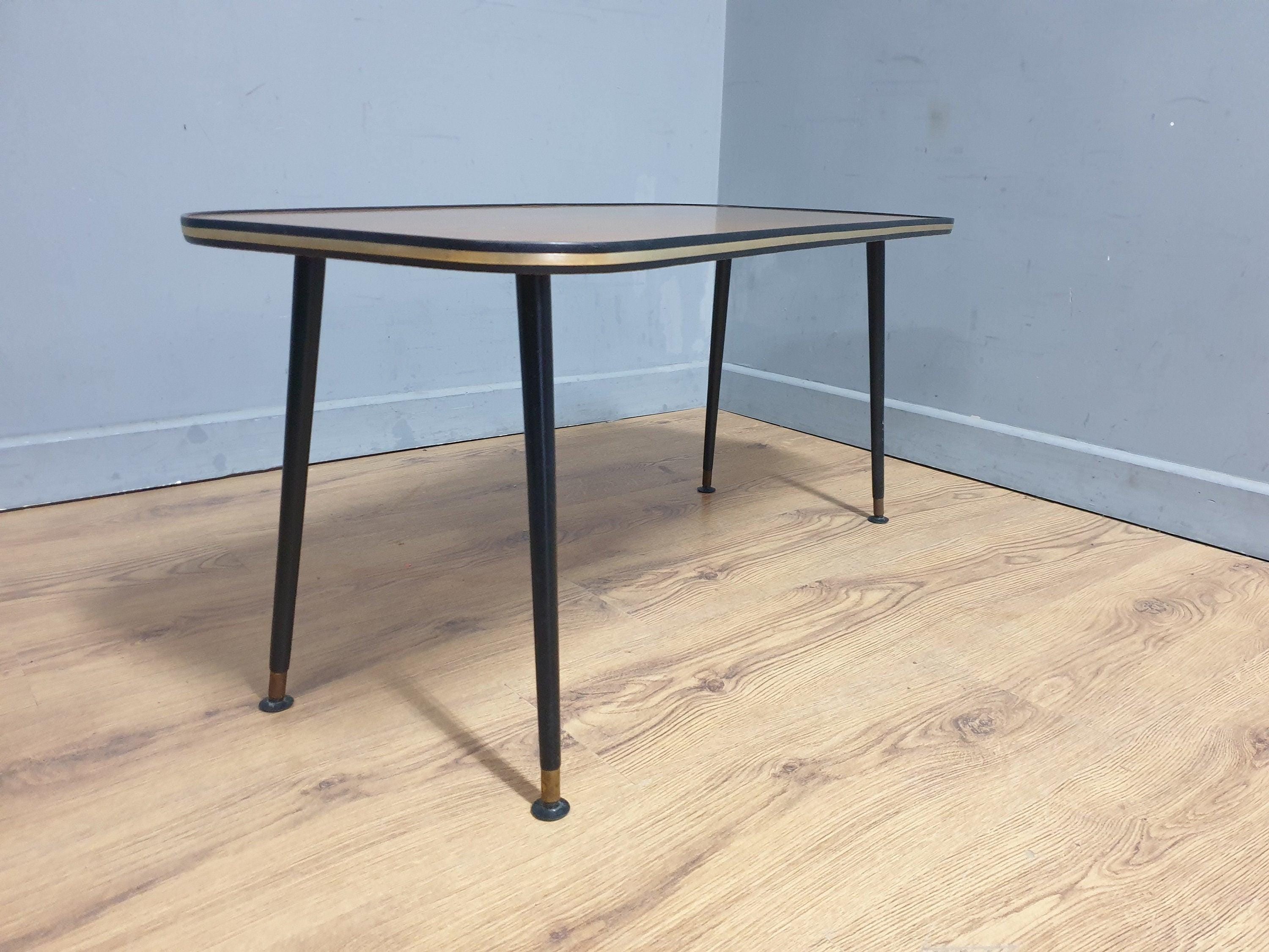Mid Century Rectangle Shape Pin Leg Coffee Table Retro Chic