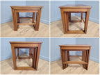 Mid Century Danish Inspired Teak Nesting Tables Retro Chic