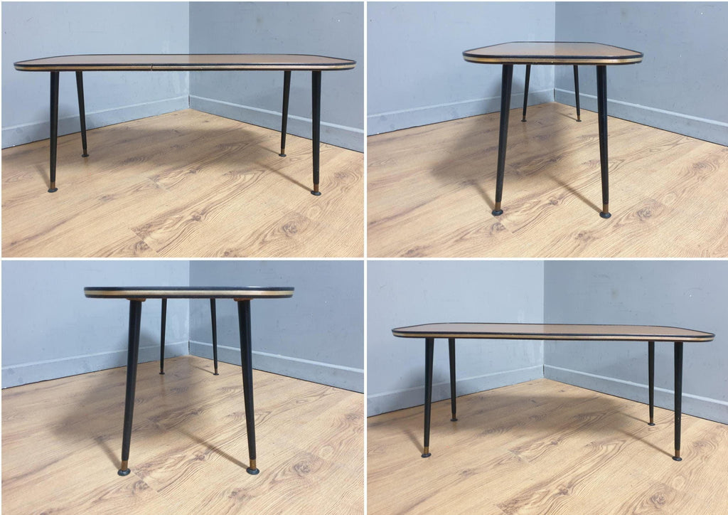 Mid Century Rectangle Shape Pin Leg Coffee Table Retro Chic