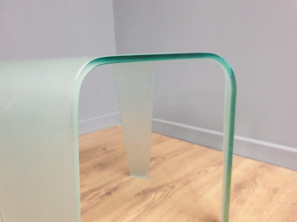 Modernist Curved Frosted Glass Square Coffee Table 2 Available