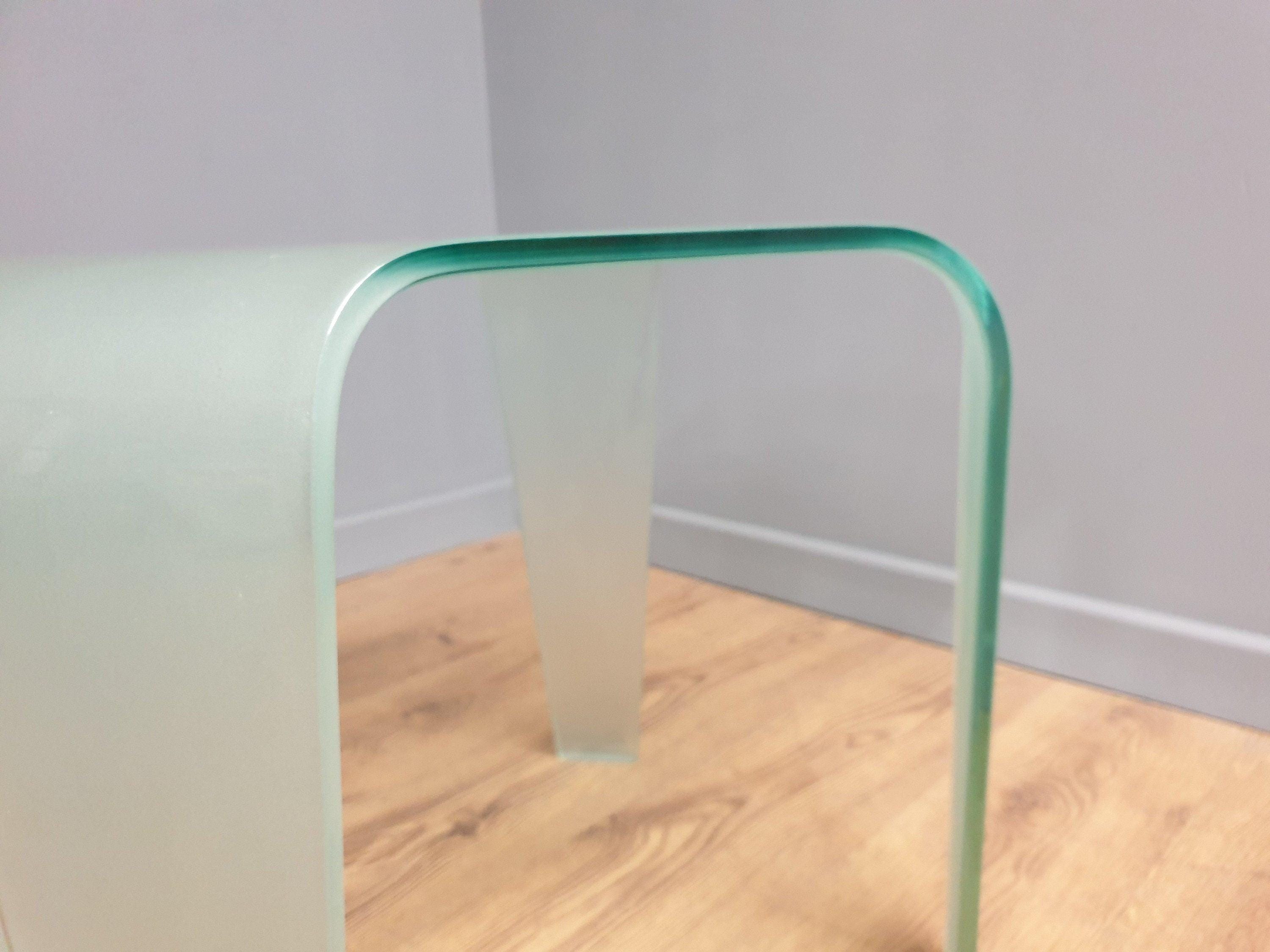 Modernist Curved Frosted Glass Square Coffee Table 2 Available