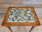 Vintage Nested Tables Fluted Legs William Morris Vinyl Fabric