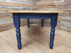 Rustic Up-Cycled Painted Distressed Waxed Pine Country Farmhouse Table