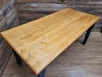 Rustic Up-Cycled Painted Distressed Waxed Pine Country Farmhouse Table