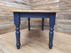 Rustic Up-Cycled Painted Distressed Waxed Pine Country Farmhouse Table