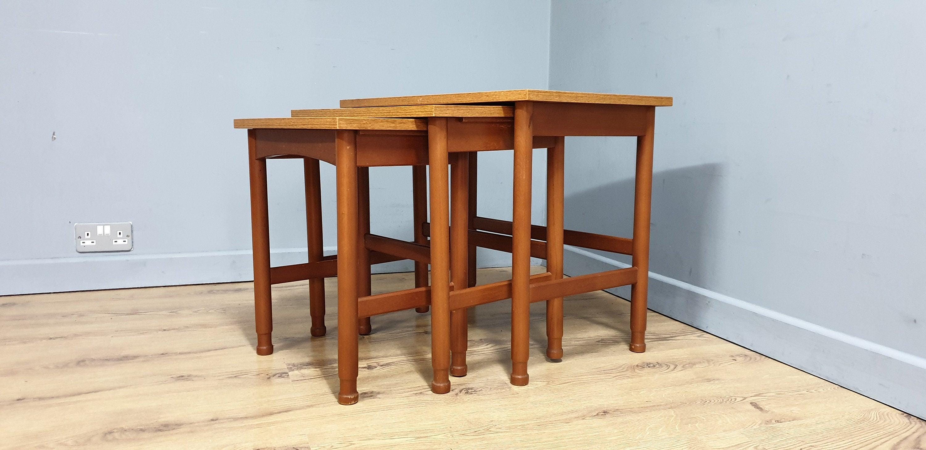Mid Century Schreiber Nest of Three Tables Vintage Retro