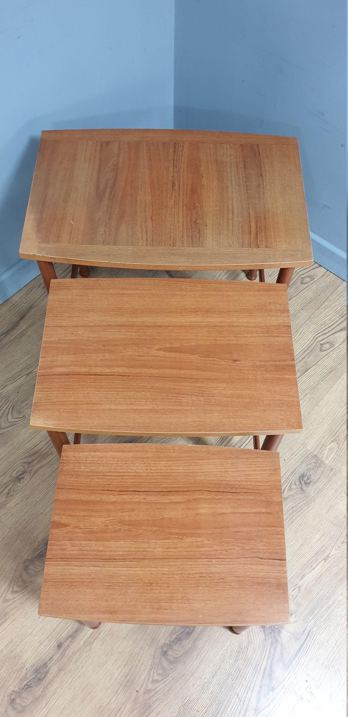 Mid Century Schreiber Nest of Three Tables Vintage Retro