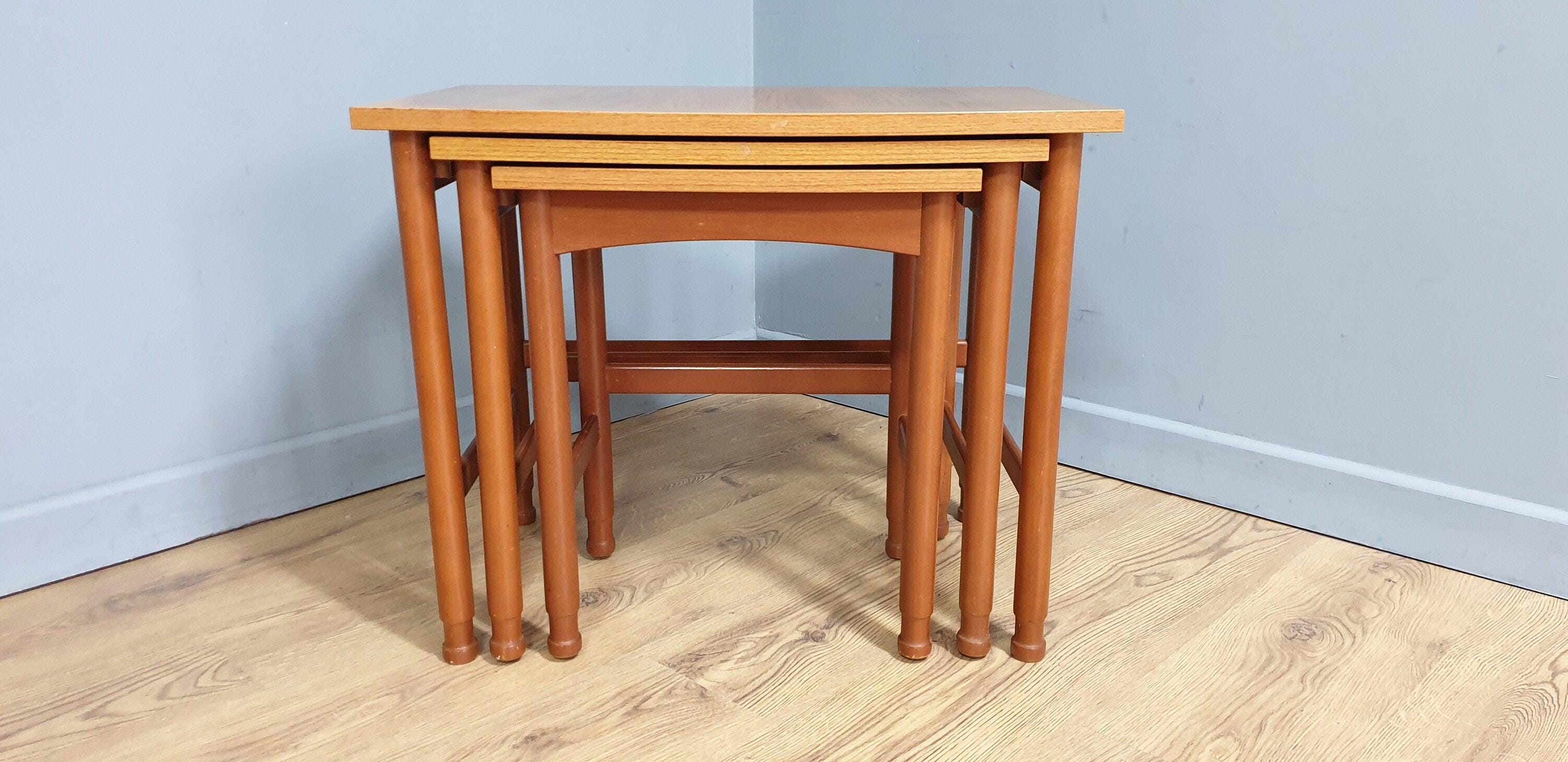 Mid Century Schreiber Nest of Three Tables Vintage Retro