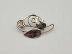 Vintage Silver Leaf Brooch Possibly Danish? Spiral Design 4.69 Grams